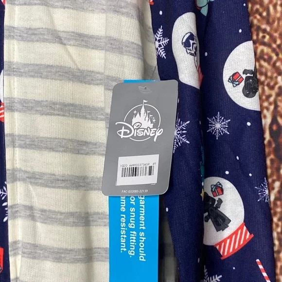 Disney Store Star Wars One Piece Youth Kids SZ 9/10 Pajamas Holiday Xmas C3PO